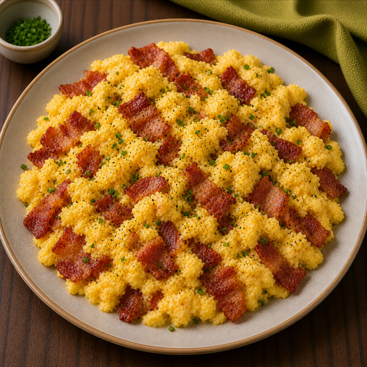 Rührei mit Speck